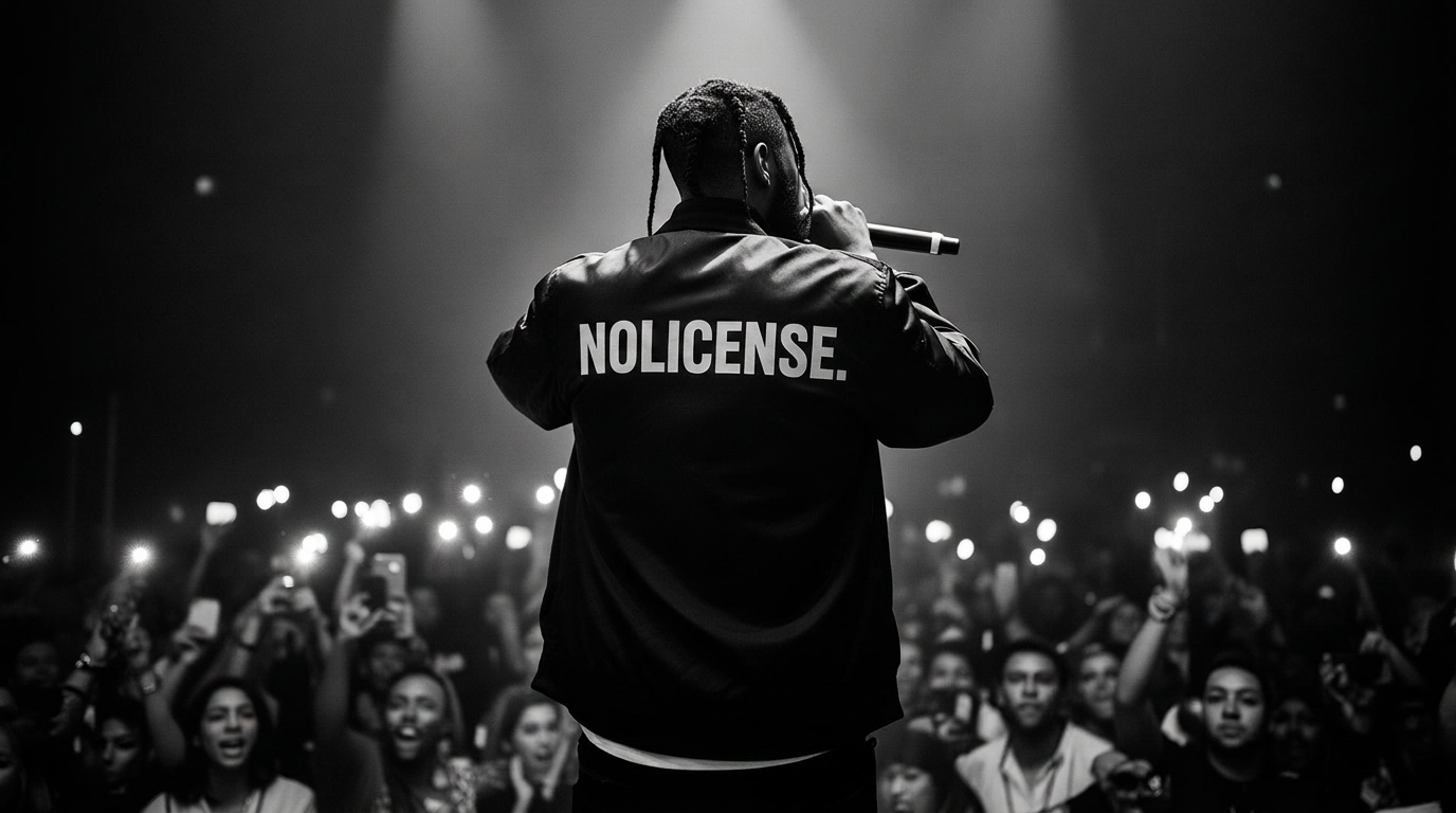 Artist performing live at a NOLICENSE. event